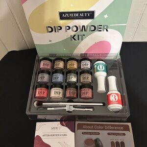 Azure Beauty 12 + 2 pc Dip Powder Kit - Multicolor/NIB